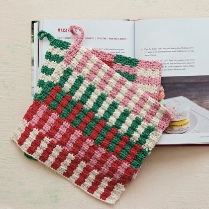Cotton Crocheted Pot Holder with Pattern, 2 Styles - La Vie Est Belle