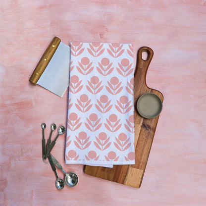 Cotton Tea Towel in Scandinavian Floral, 3 Colors - La Vie Est Belle