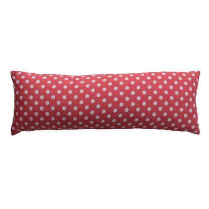 Cotton Voile Lumbar Pillow with Polka Dots & Embroidery "Oh My Darling", Pink - La Vie Est Belle