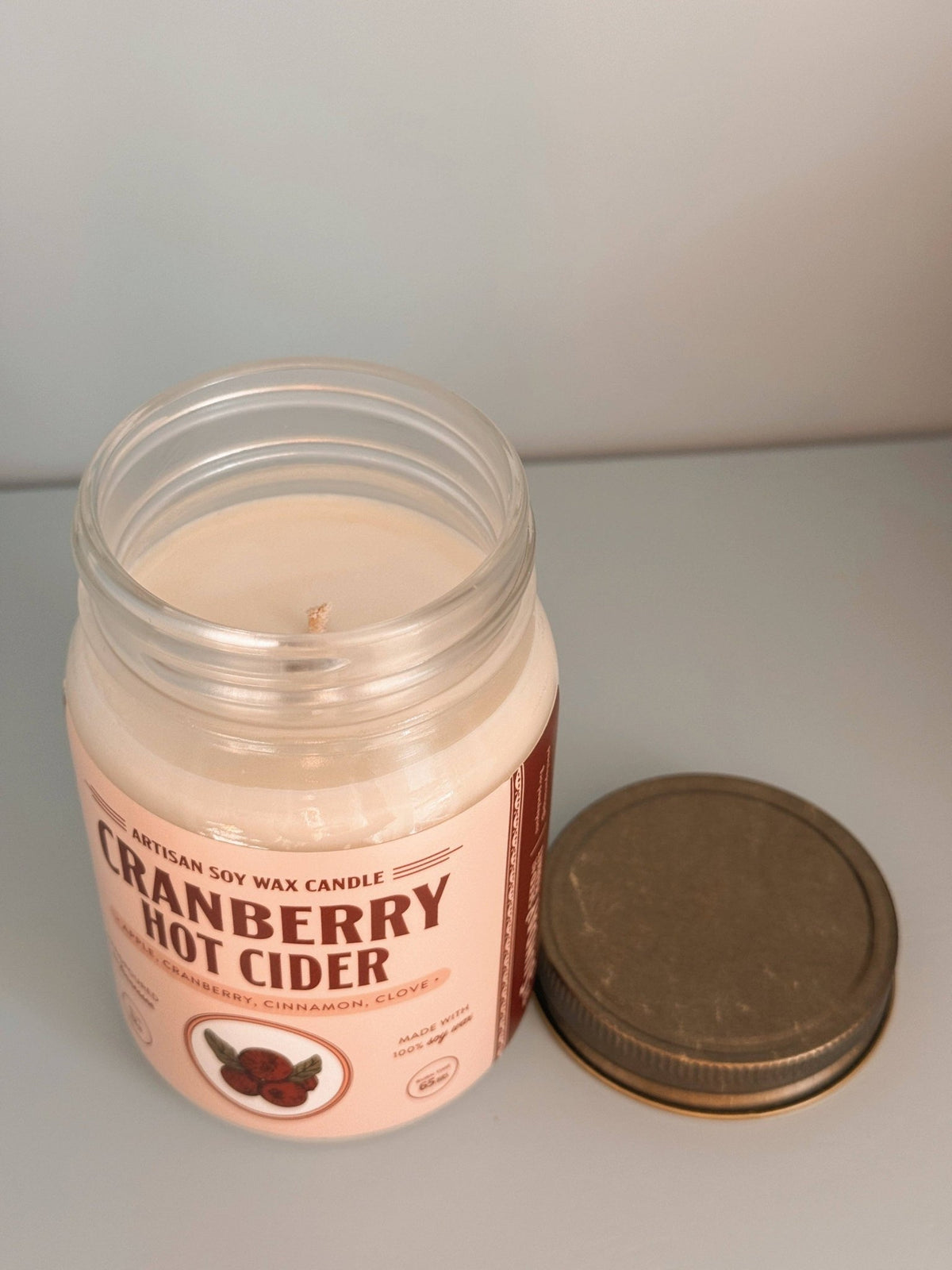 Cranberry Hot Cider Large Candle - La Vie Est Belle