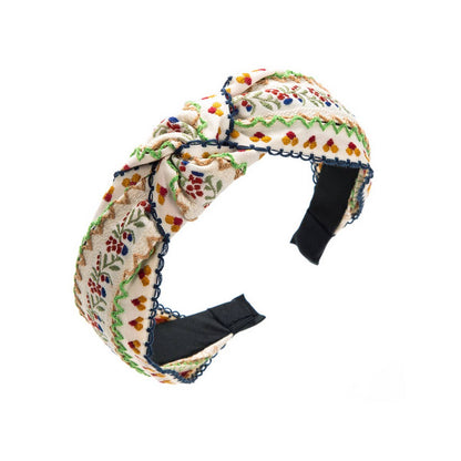 Cross Embroidery Headband - La Vie Est Belle