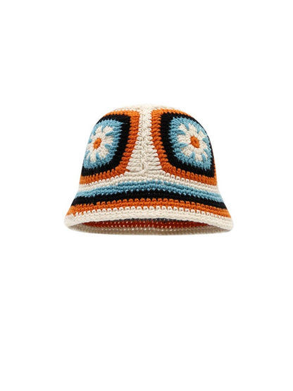 Haila - Vintage Floral Crochet Bucket Hat
