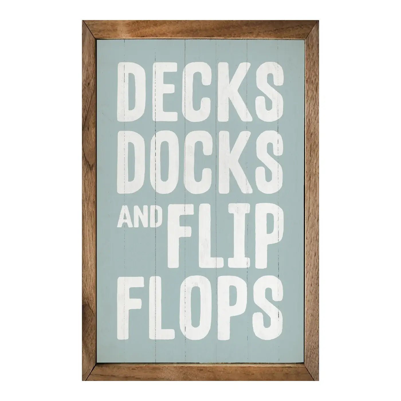 Decks Docks And Flip Flops Blue Wall Art - La Vie Est Belle