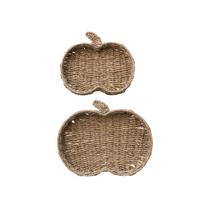 Decorative Hand-Woven Seagrass Pumpkin Shaped Containers - La Vie Est Belle