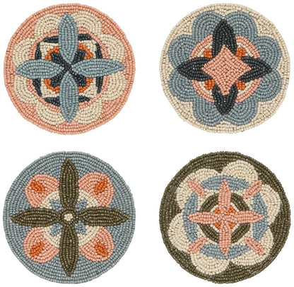 Disco Formation Beaded Coasters Set of 4 - La Vie Est Belle