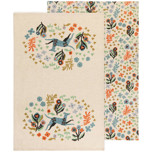 Dogwood Linen Blend Dishtowels, 2 Styles - La Vie Est Belle