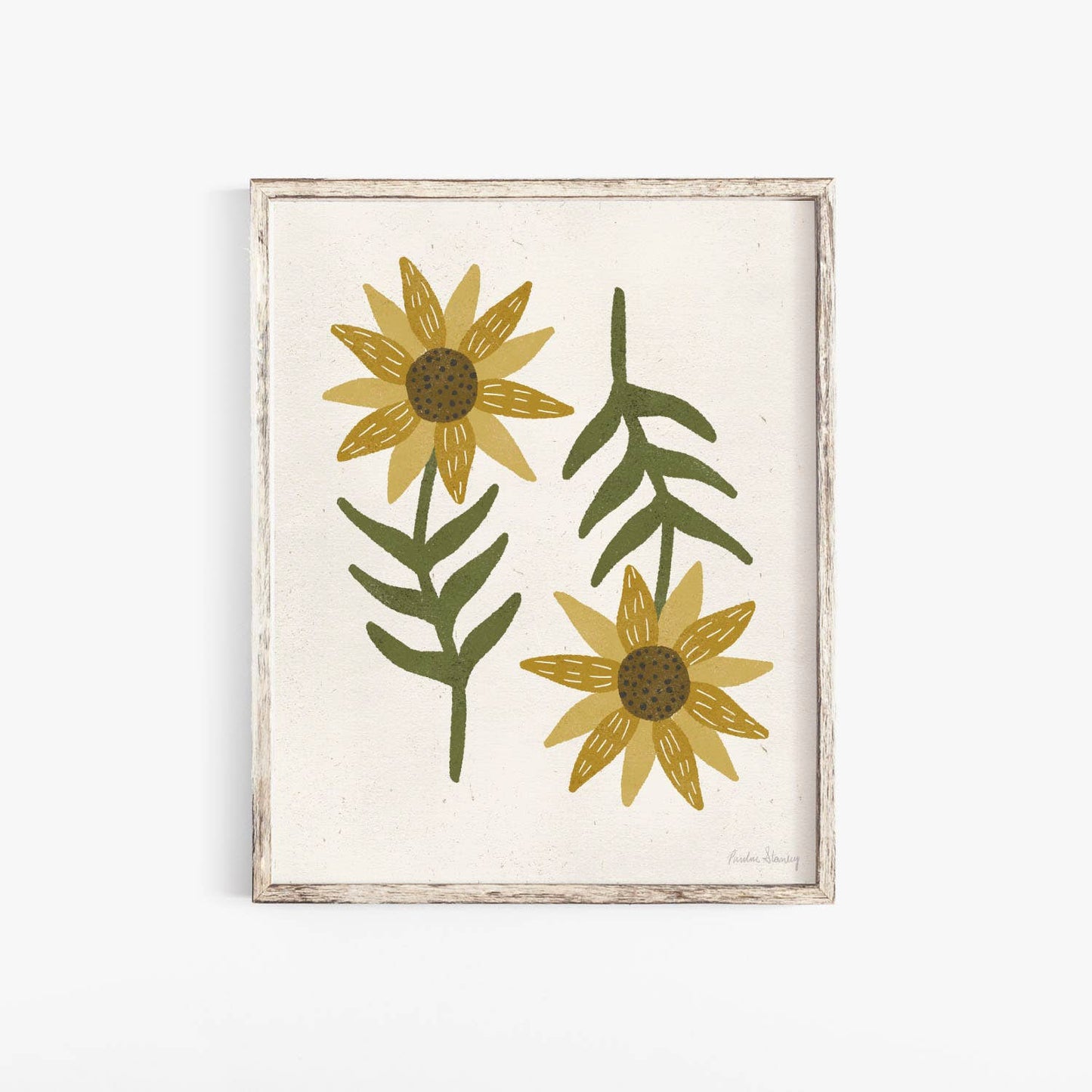 Double Sunflowers Wall Art Print - La Vie Est Belle