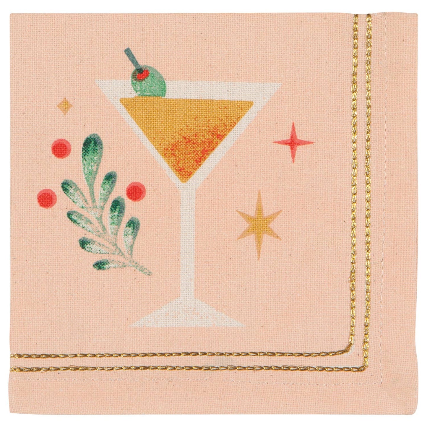 Spirits Bright Christmas Cocktail Napkins Set of 4