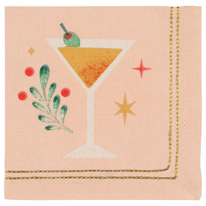 Spirits Bright Christmas Cocktail Napkins Set of 4