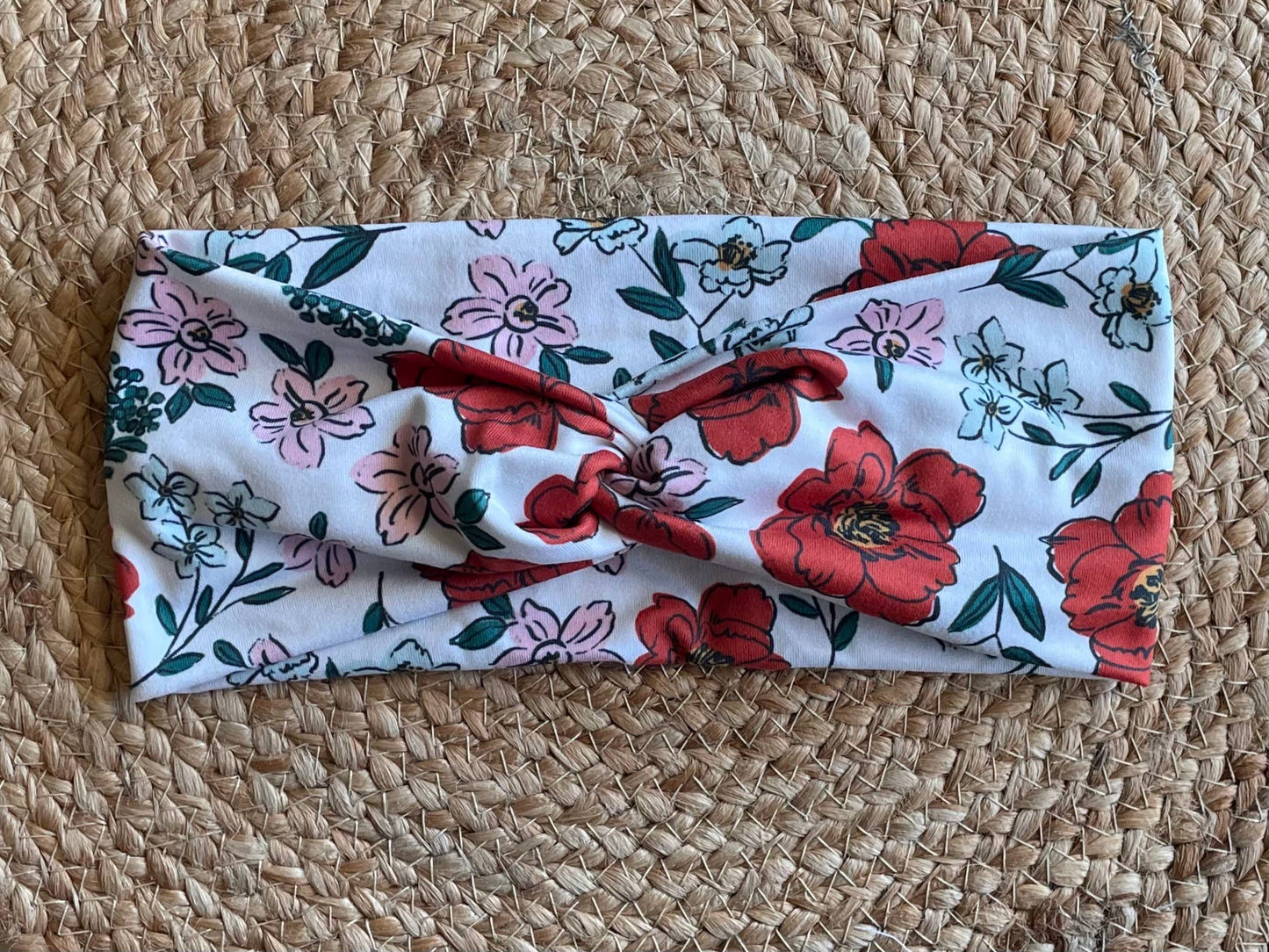 Sweet Pea Floral Knit Twist Headband
