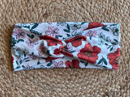 Sweet Pea Floral Knit Twist Headband