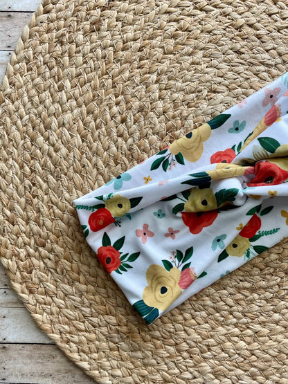 Patient Floral Knit Twist Headband