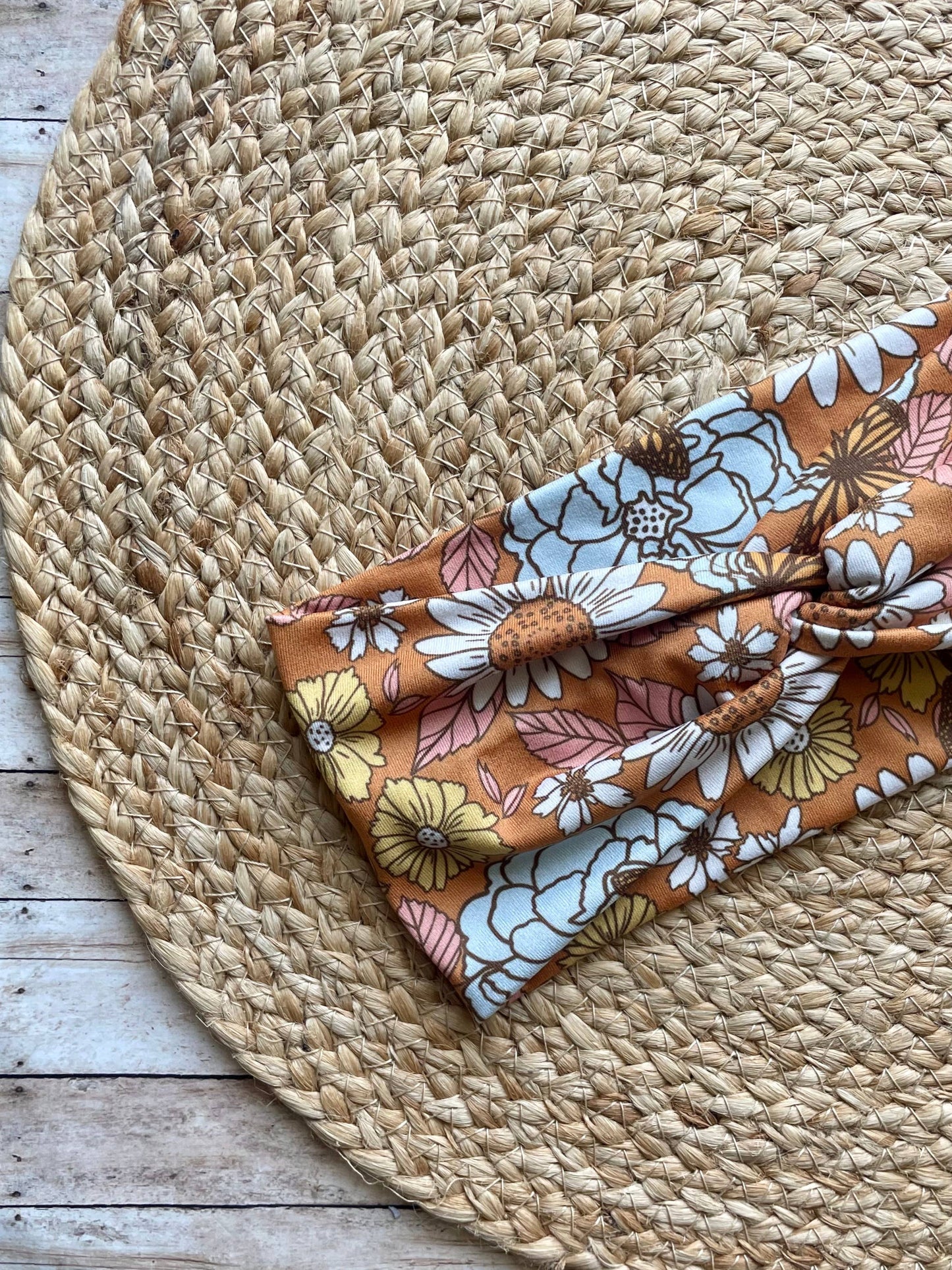 Golden Girl Pumpkin Spice Knit Twist Headband