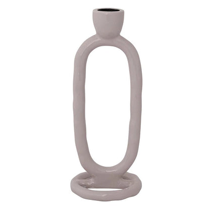 Enameled Aluminum Oval Taper Holder, Lilac Color - La Vie Est Belle
