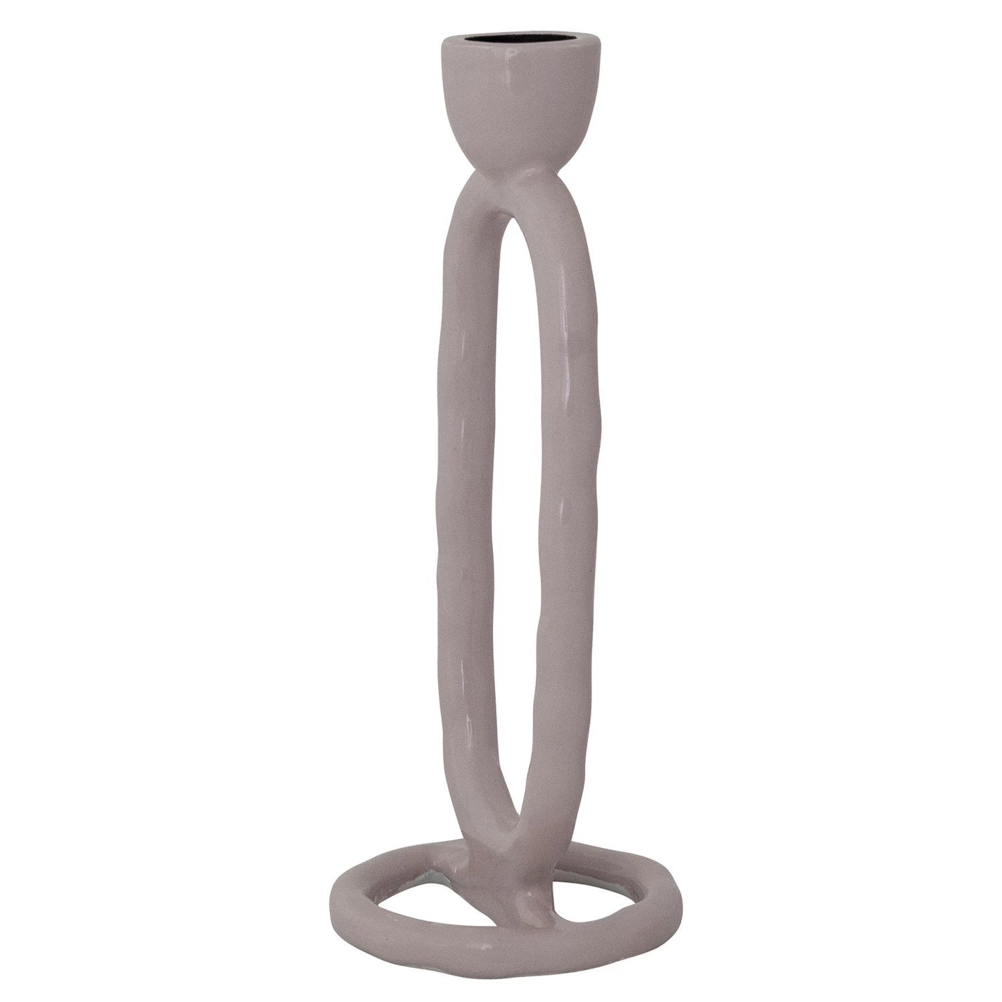 Enameled Aluminum Oval Taper Holder, Lilac Color - La Vie Est Belle