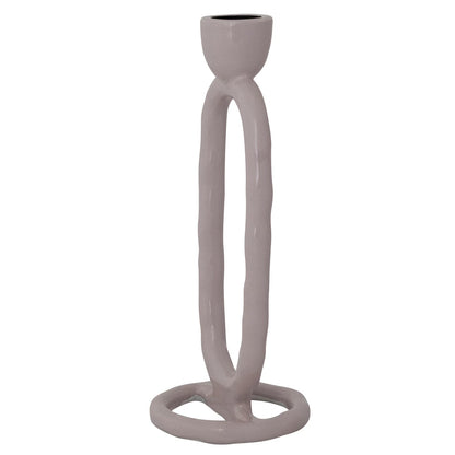 Enameled Aluminum Oval Taper Holder, Lilac Color - La Vie Est Belle
