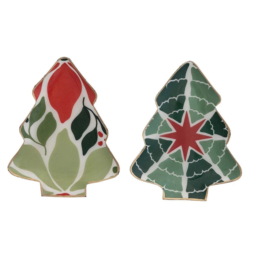Enameled Metal Tree Shaped Tray 2 Styles - La Vie Est Belle