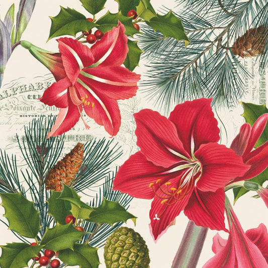 Amaryllis Beverage Paper Napkins