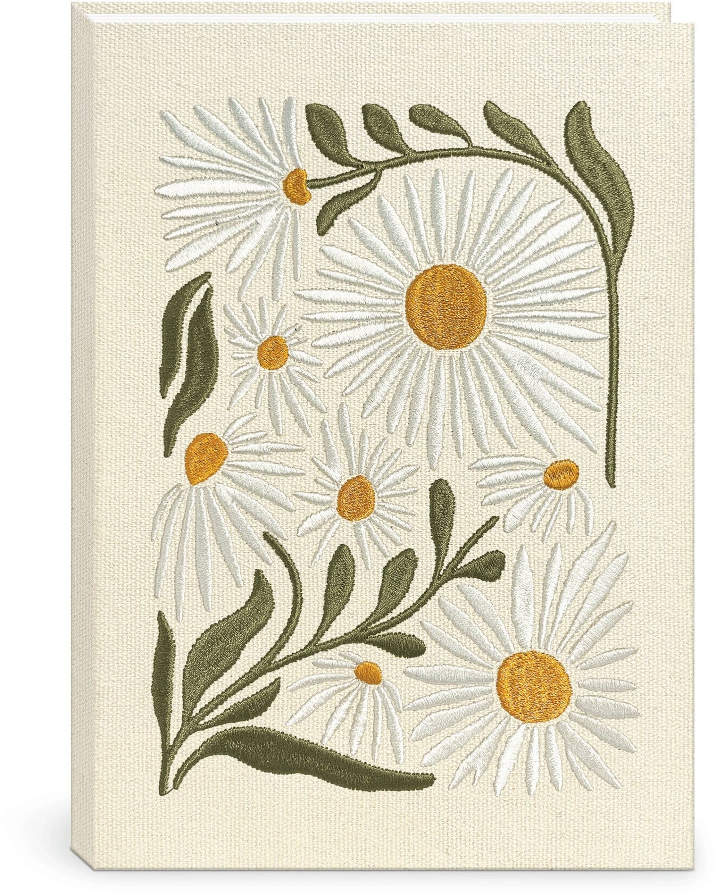 Fabric Embroidered Journal Flower Market Daisy - La Vie Est Belle