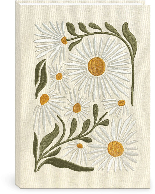 Fabric Embroidered Journal Flower Market Daisy - La Vie Est Belle
