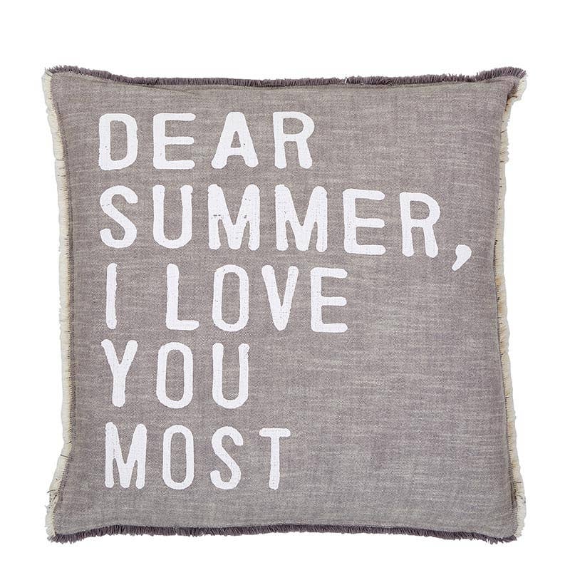 Face to Face Euro Pillow - Dear Summer I love You Most - La Vie Est Belle