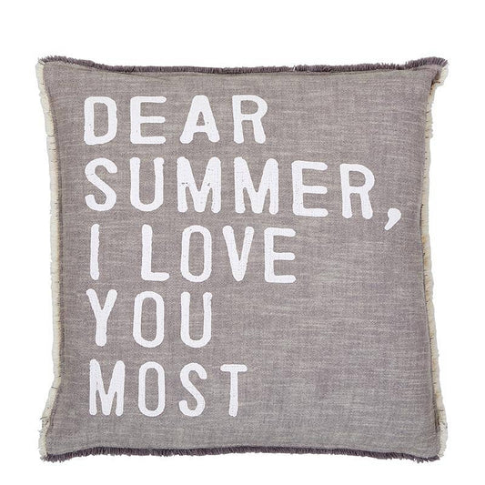 Face to Face Euro Pillow - Dear Summer I love You Most - La Vie Est Belle
