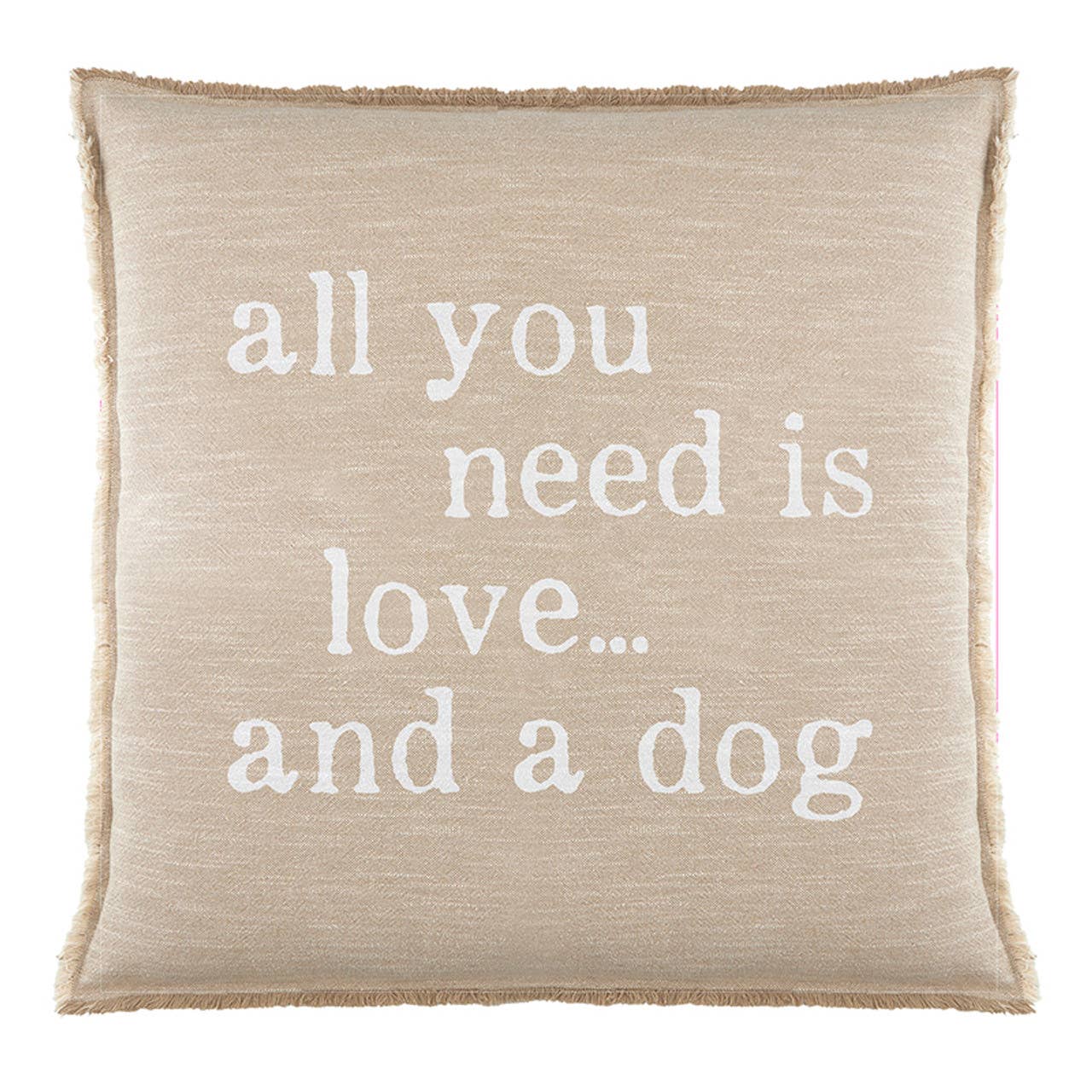 Face to Face Euro Pillow - Love and A Dog - La Vie Est Belle