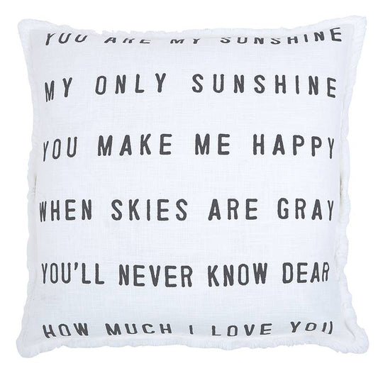 Face To Face Square Sofa Pillow - You Are My Sunshine - La Vie Est Belle
