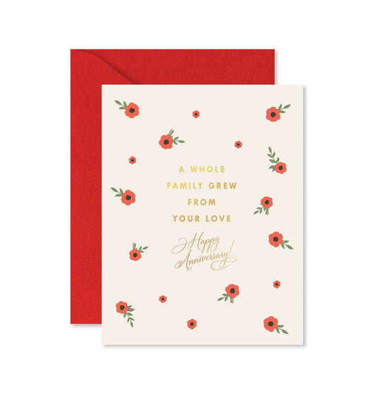 Family Grew Anniversary Greeting Card - La Vie Est Belle