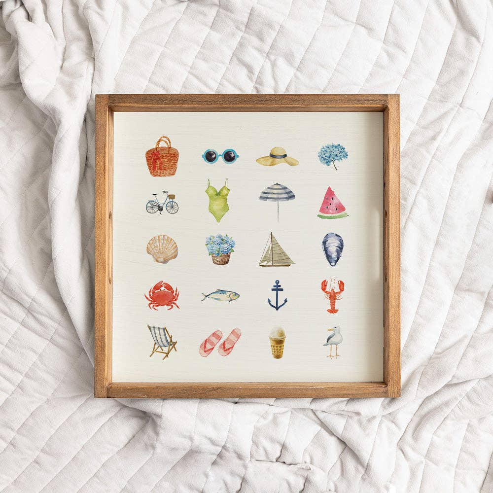 Favorite Summer Things Wooden Serving Tray - La Vie Est Belle