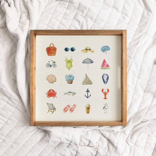 Favorite Summer Things Wooden Serving Tray - La Vie Est Belle