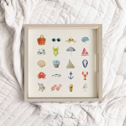 Favorite Summer Things Wooden Serving Tray - La Vie Est Belle