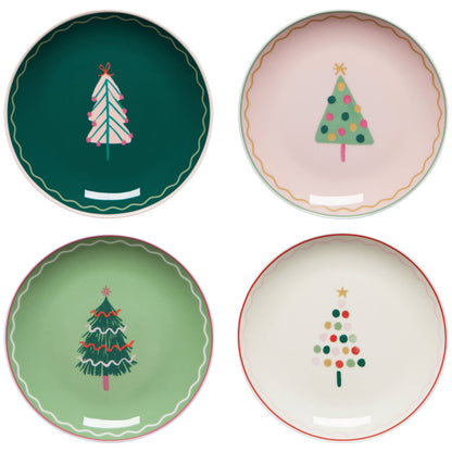 Glitzmas Appetizer Christmas Plates, 4 Styles