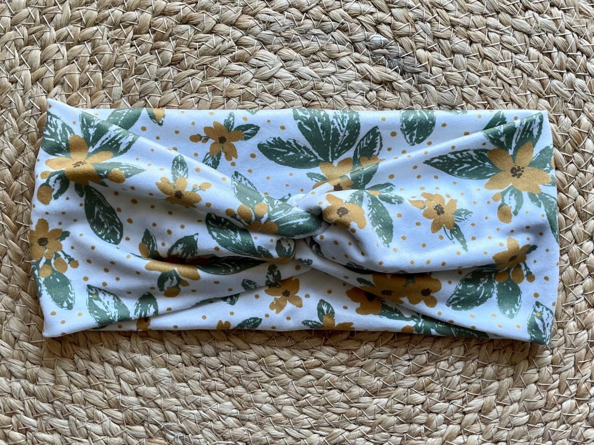 Floral Earth Knit Twist Headband - La Vie Est Belle