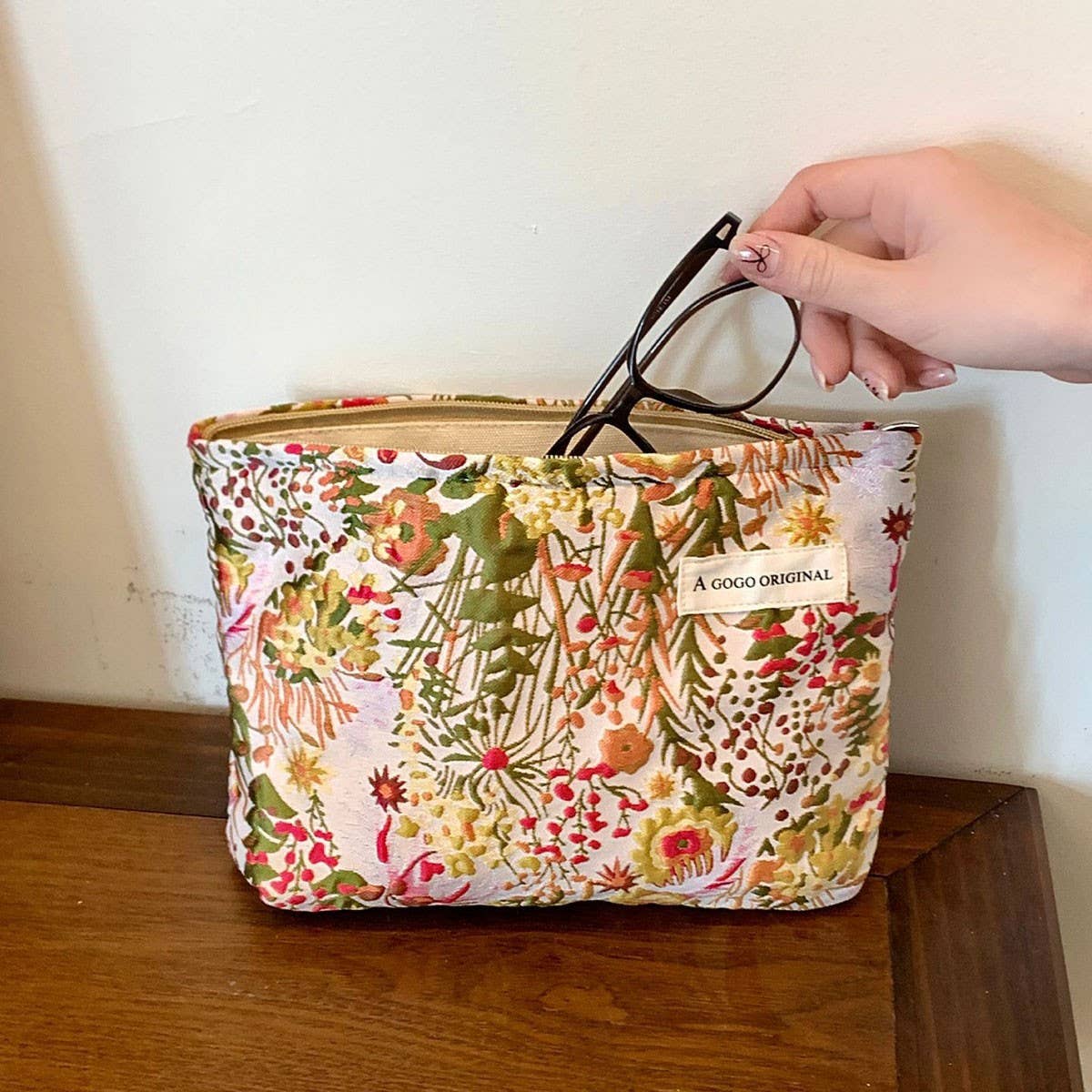 Floral Makeup Bag Travel Wash Pouch - La Vie Est Belle