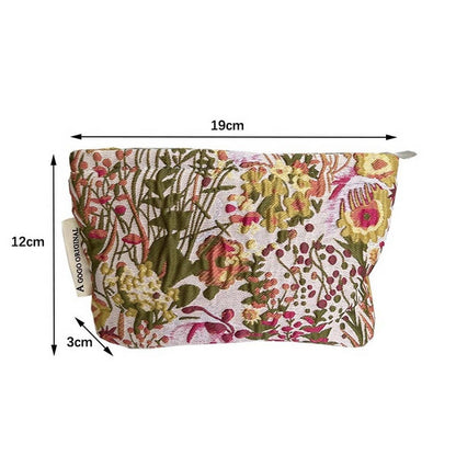 Floral Makeup Bag Travel Wash Pouch - La Vie Est Belle