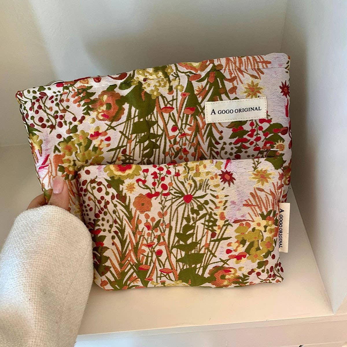 Floral Makeup Bag Travel Wash Pouch - La Vie Est Belle