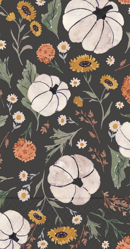 Floral Pumpkin Spread Paper Guest Towels 16 ct Fall Autumn - La Vie Est Belle