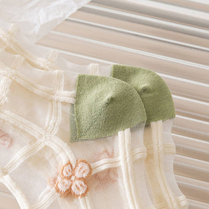 Floral Summer Sheer Mesh Socks - La Vie Est Belle