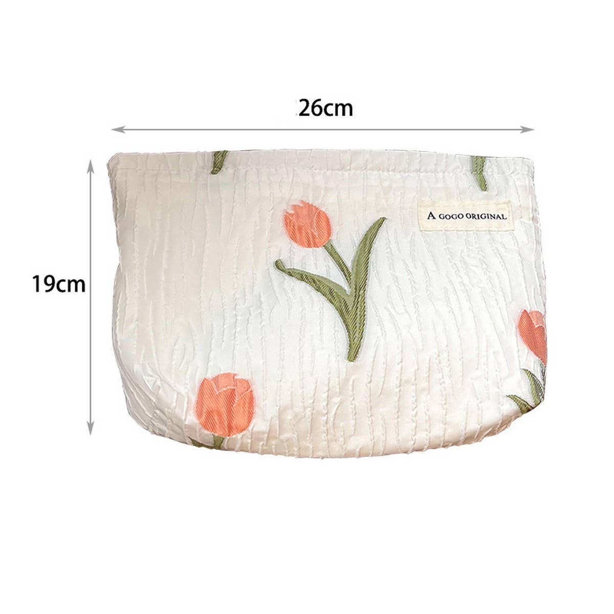Floral Tulip Cosmetic Bag Large Travel Pouch - La Vie Est Belle