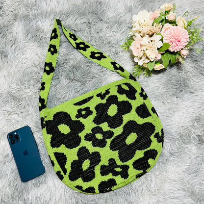 Flower Knitted Large Single Shoulder Bag - La Vie Est Belle
