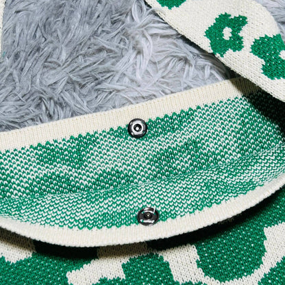 Flower Knitted Large Single Shoulder Bag - La Vie Est Belle