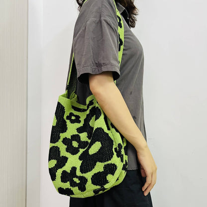 Flower Knitted Large Single Shoulder Bag - La Vie Est Belle