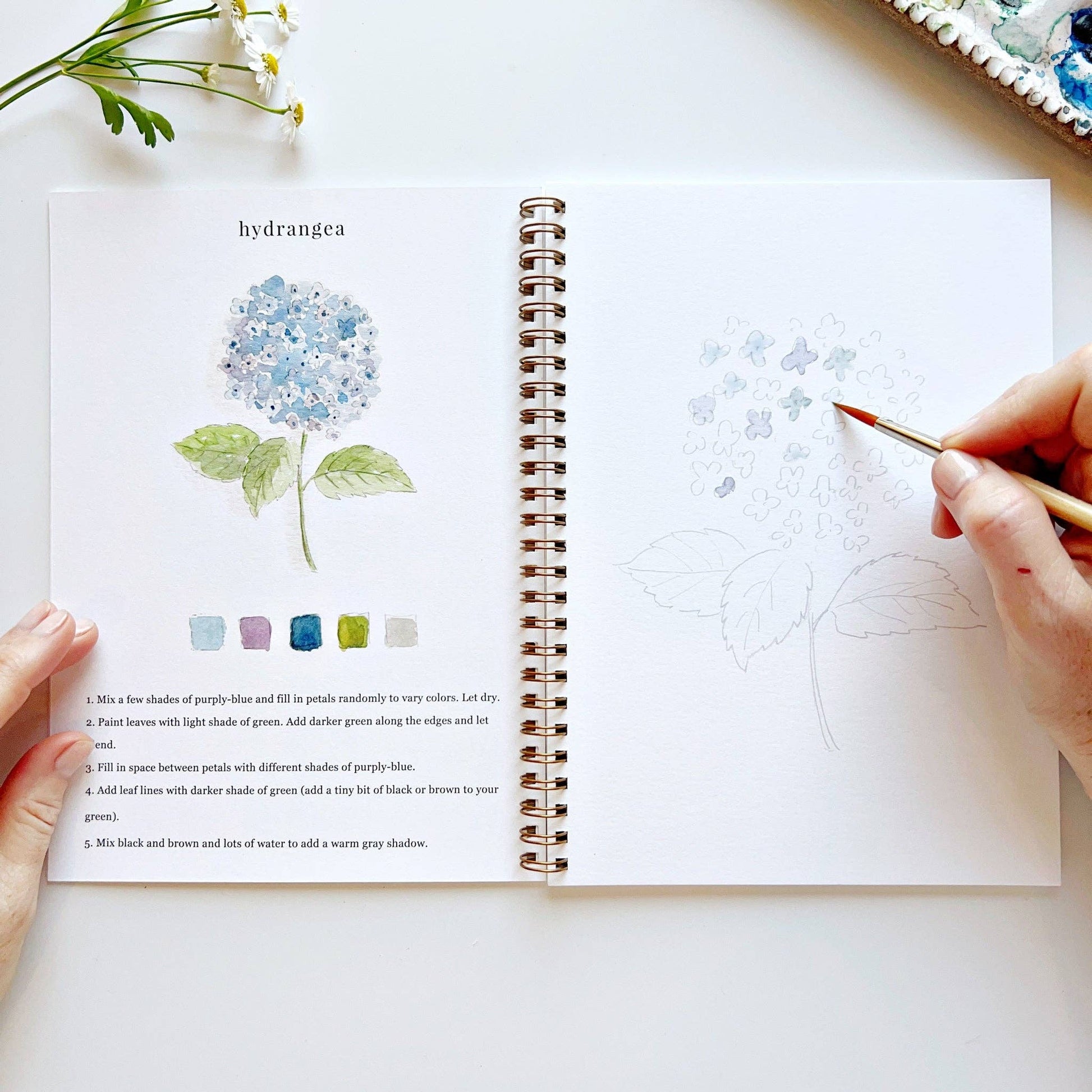 Flowers Watercolor Workbook - La Vie Est Belle