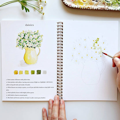 Flowers Watercolor Workbook - La Vie Est Belle