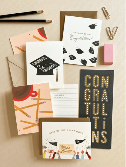 Flying Hats Graduation Greeting Card - La Vie Est Belle