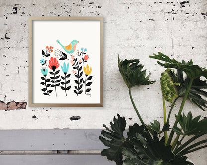 Folk Art Garden - Scandinavian Wall Art - La Vie Est Belle