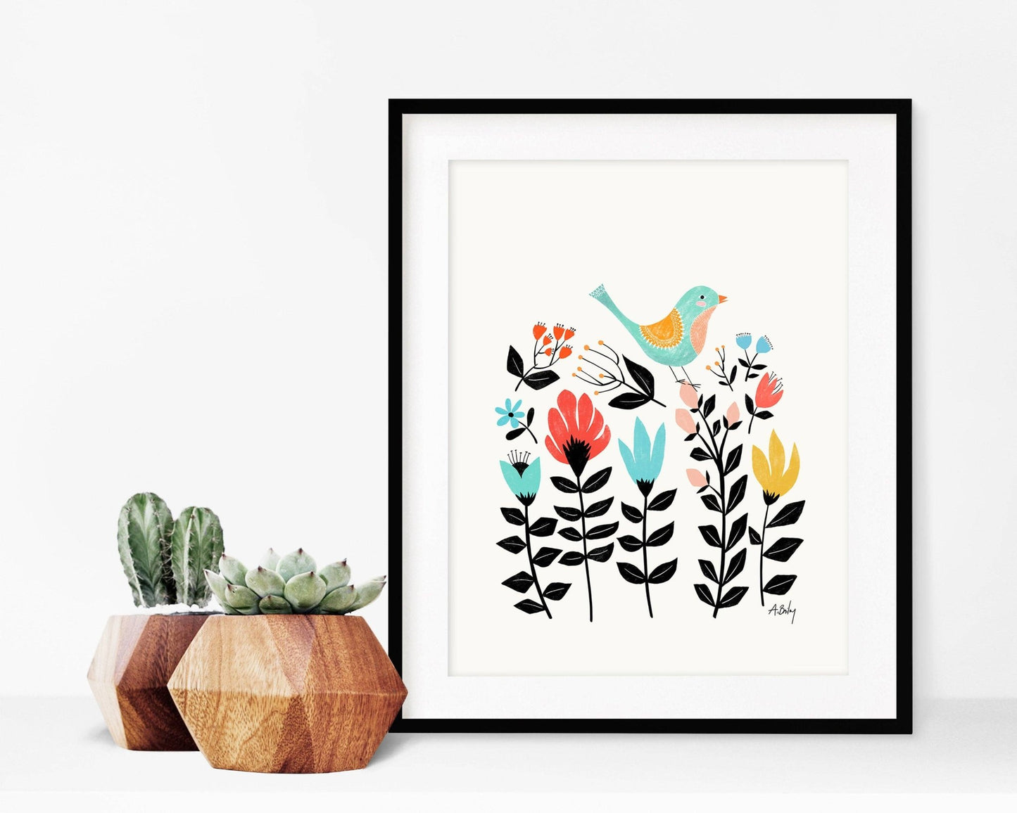 Folk Art Garden - Scandinavian Wall Art - La Vie Est Belle