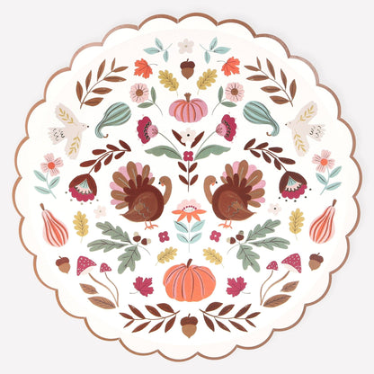 Folk Fall Dinner Plates - La Vie Est Belle