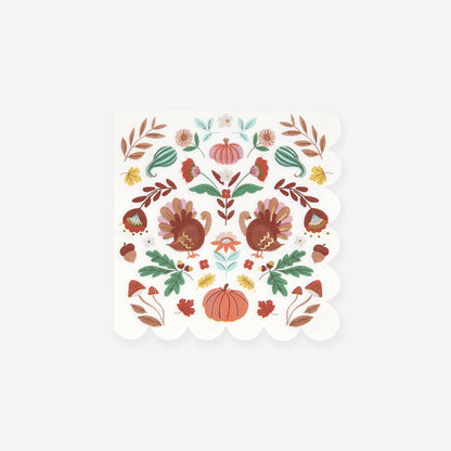 Folk Fall Small Napkins - La Vie Est Belle